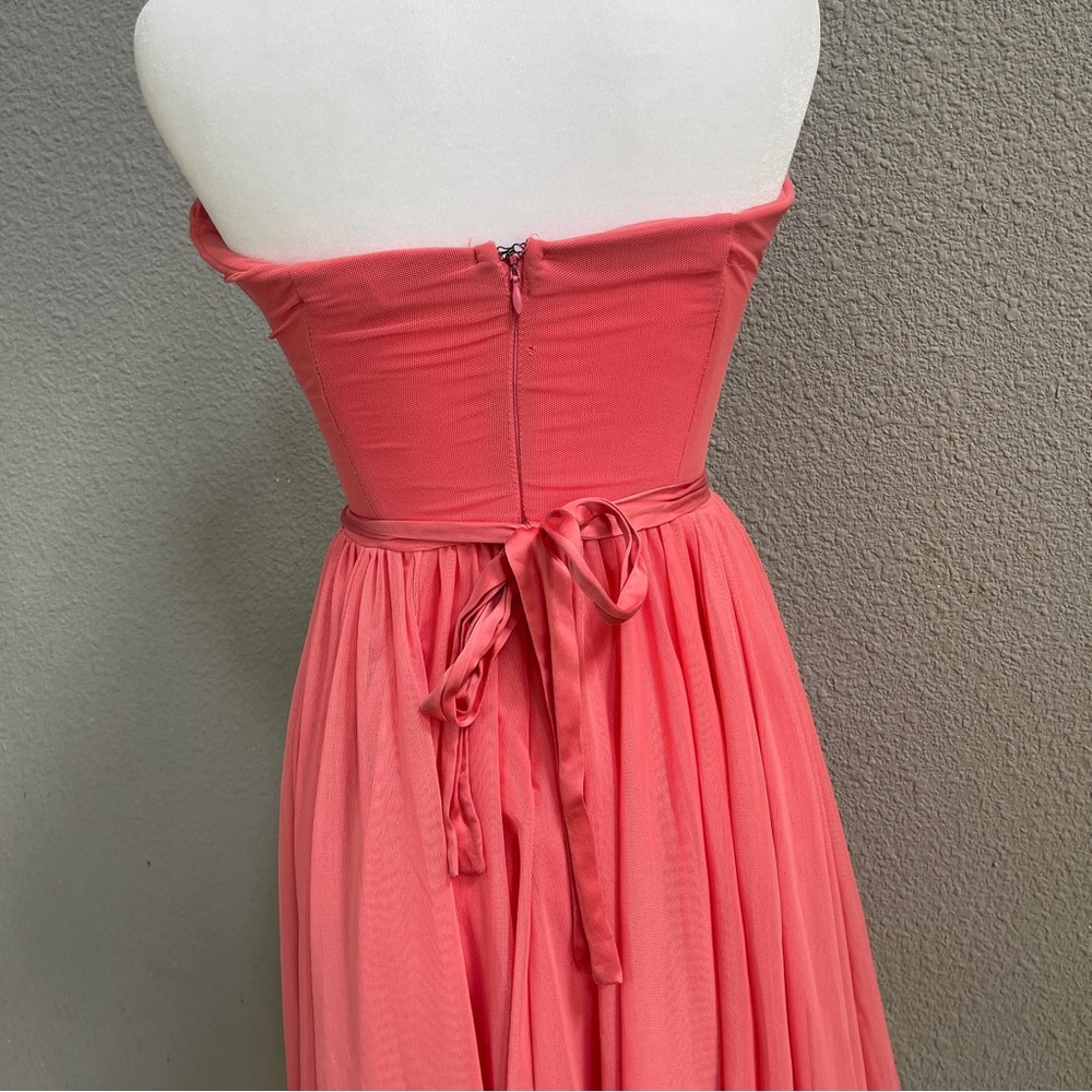 Rubber Ducky Productions Strapless Coral Dress - Picture 3 of 4